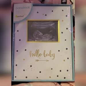 NEW Baby Book with Gold/Black/White Accents